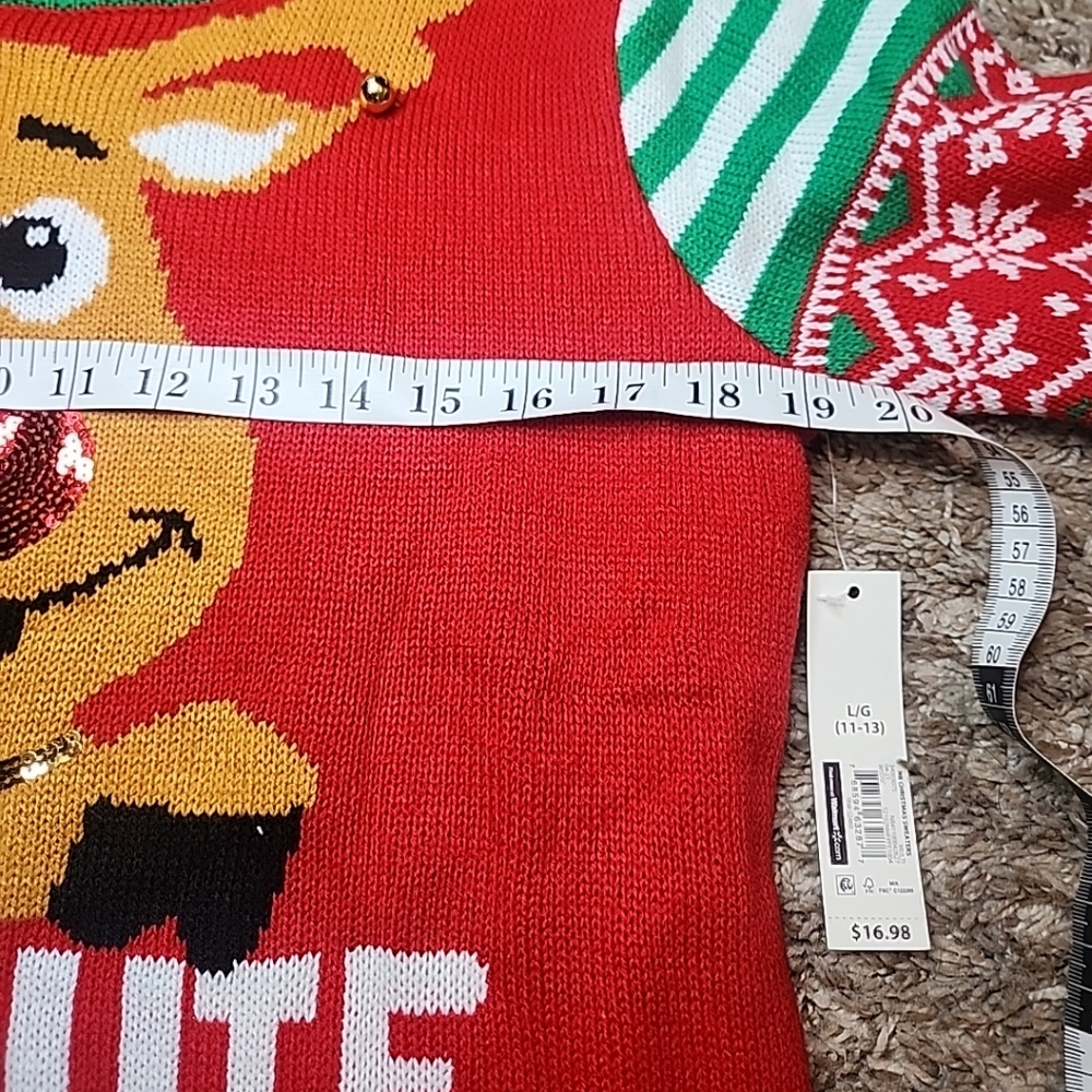 No Boundaries Juniors Christmas Sweater L (11-13) - Picture 6 of 8